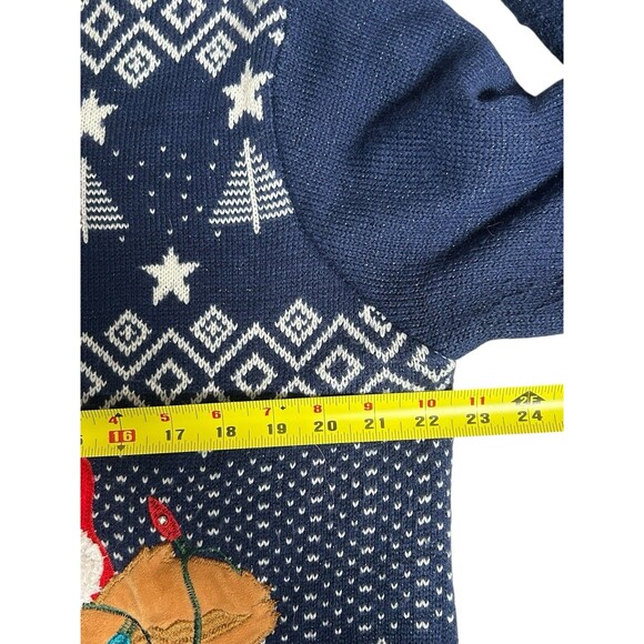 Holiday Time Men's Sz XL Ugly Christmas Cow Sweater Whimsical doesn’t light Up - Picture 4 of 7